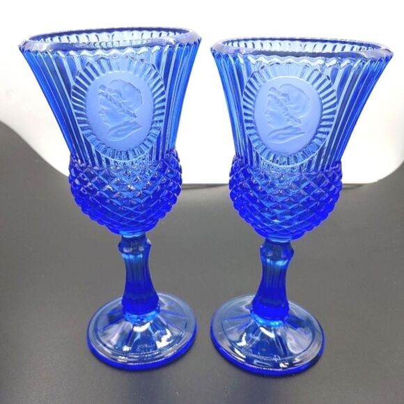 Vintage 1970s Avon Fostoria Glass goblets - Picture 2 of 7